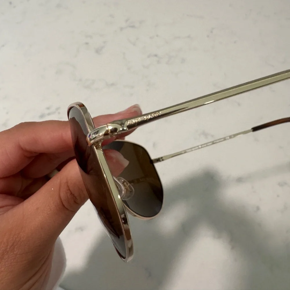 Kate Spade Brown Aviator Sunglasses with Double-Bridge Design
